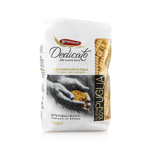 Granoro Dedicato - Fusilli Bucati, Pâtes en spirale, No.75, 500 g