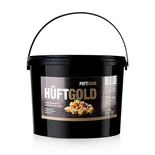 Pottkorn - Hüftgold, popcorn al caramello al burro, zucchero muscovado, sale marino, 1 kg