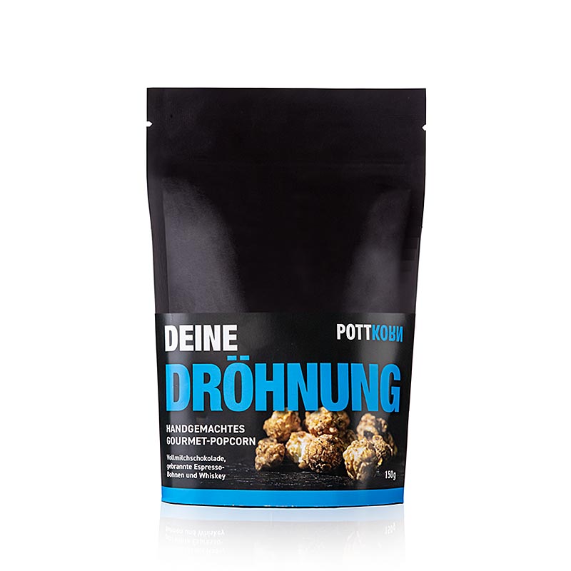 Pottkorn - La tua dose di energia, popcorn al cioccolato, caffè espresso, whisky, 150 g