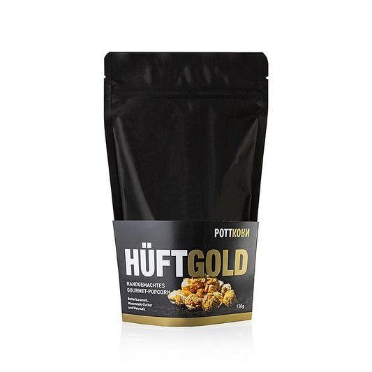 Pottkorn - Hüftgold, popcorn al caramello al burro, zucchero muscovado, sale marino, 150 g