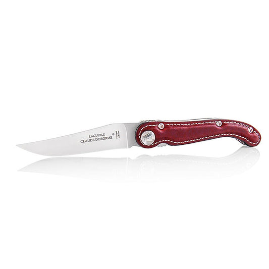 Couteau de poche, cuir rouge, Laguiole (1.10.171.04), 1 pc