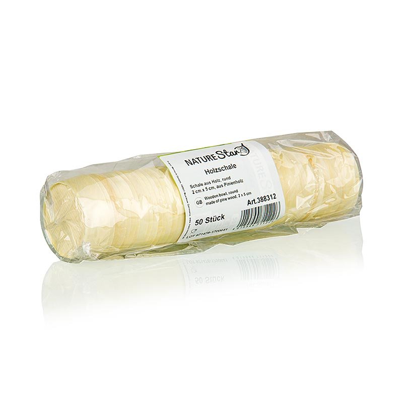 Einweg Holz - Timbale (Becher), Ø5cm, 2cm hoch (halten keine Flüssigkeit), 50 St | Non Food / Hardware / Grillzubehör | thungourmet