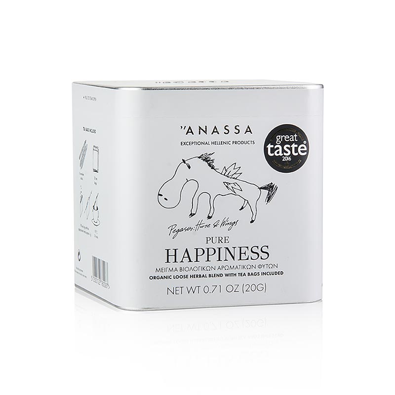 ANASSA Pure Happiness Tea (tisana), sfusa con 20 bustine, BIO, 20 g