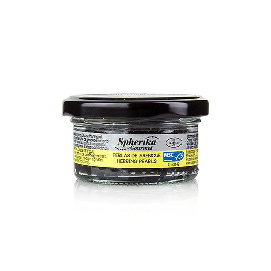 PESCAVIAR - Perle di aringa, nere (simili al caviale/sfere), 50 g