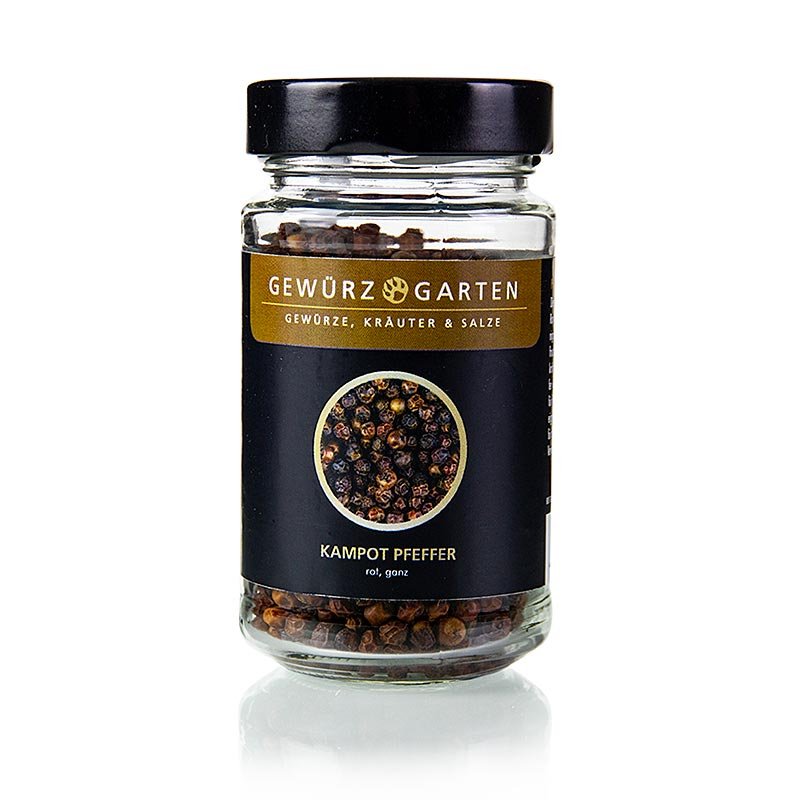 Gewürzgarten Kampot Pfeffer, roter Pfeffer aus Kambodscha, ganz, 120 g | Salz, Pfeffer, Gewürze, Aromen,Trockengemüse | thungourmet