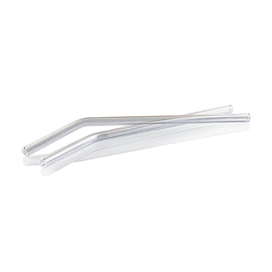 Glas-Trinkhalme, gebogen, ø8mm (1,1mm Wand), 21cm, 50 St