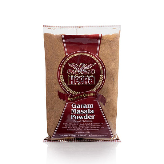 Garam Masala-Pulver, Gewürzubereitung für Fleisch- und Geflügelgerichte, Heera, 400 g