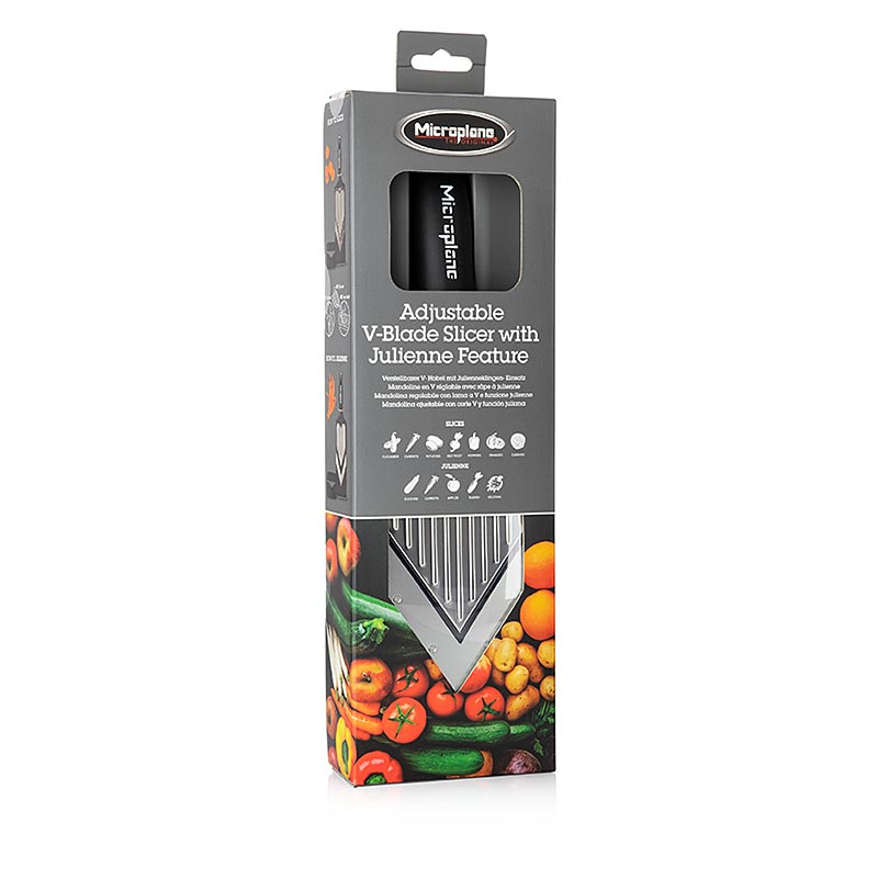 Microplane Rabot en V, réglable, avec insert pour lames julienne, 1 pce
