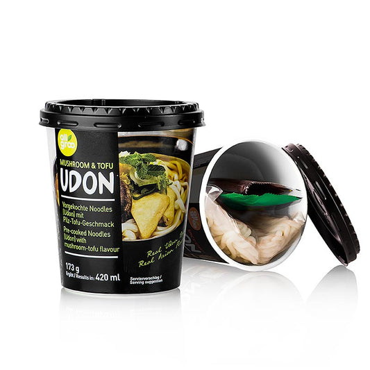 Nouilles instantanées Udon Cup, champignons & tofu, Corée du Sud, Allgroo, 173 g
