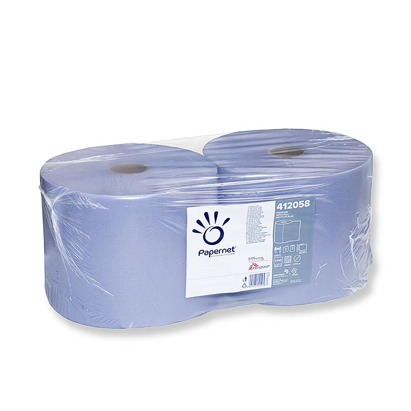 Franz Mensch - Rouleau de papier de nettoyage, bleu, 2 couches, 22 x 38 cm, lot de 2