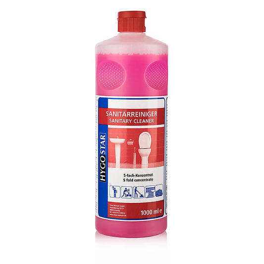 Franz Mensch - Hygo-Star, detergente per sanitari 5 in 1, concentrato, rosa, 1 l