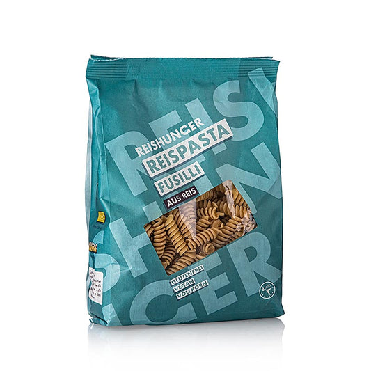 Pâtes de riz - Fusilli, à base de riz, Sans gluten, Reishunger, 400 g