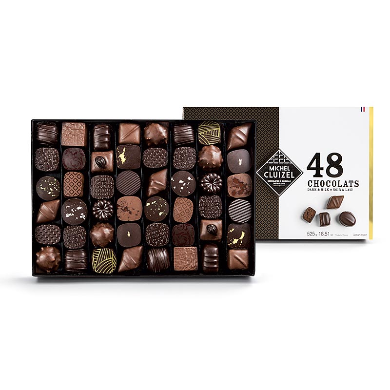 Cofanetto N. 48 - 48 cioccolatini assortiti, Michel Cluizel (13048), 525 g, 48 pezzi