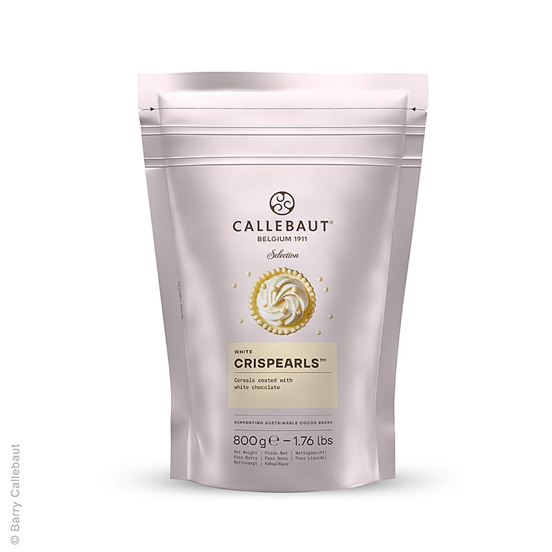 Crispearls White, knusprige weiße Schoko Perlen, Callebaut (CHW-CC-CRISE0-02B), 800 g