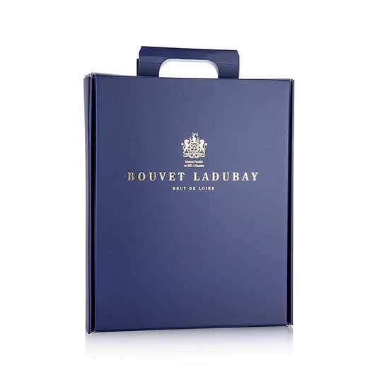 Coffret cadeau pour 3 bouteilles de Bouvet Sekt, bleu, 1 pc