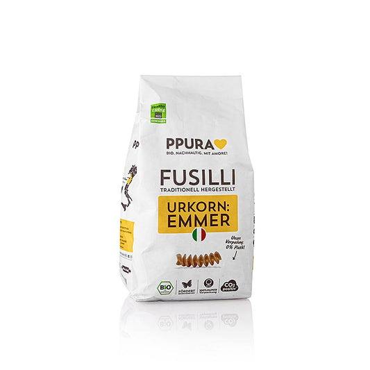 Ppura pâtes fusilli à l'amidonnier italien, BIO, 500 g