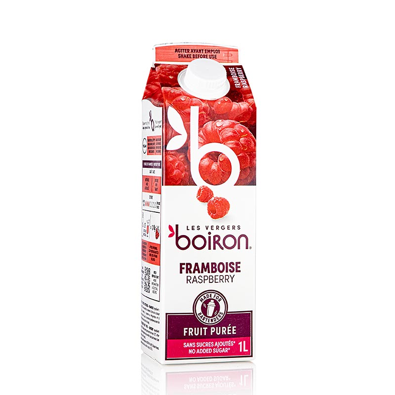 Purée de framboises Boiron, pasteurisée, 100% fruits, 1 l