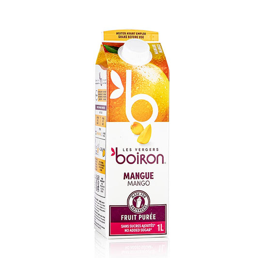 Purée de mangue Boiron, pasteurisée, 100% fruits, 1 l