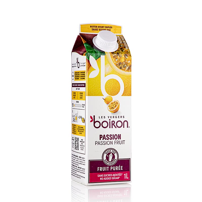 Purée de fruits de la passion Boiron, pasteurisée, 100% fruits, 1 l