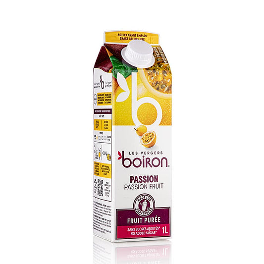 Purée de fruits de la passion Boiron, pasteurisée, 100% fruits, 1 l