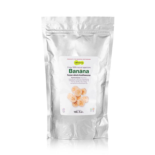 TÖUFOOD LYOFËELING BANÄNA, banana liofilizzata a fette, 150 g