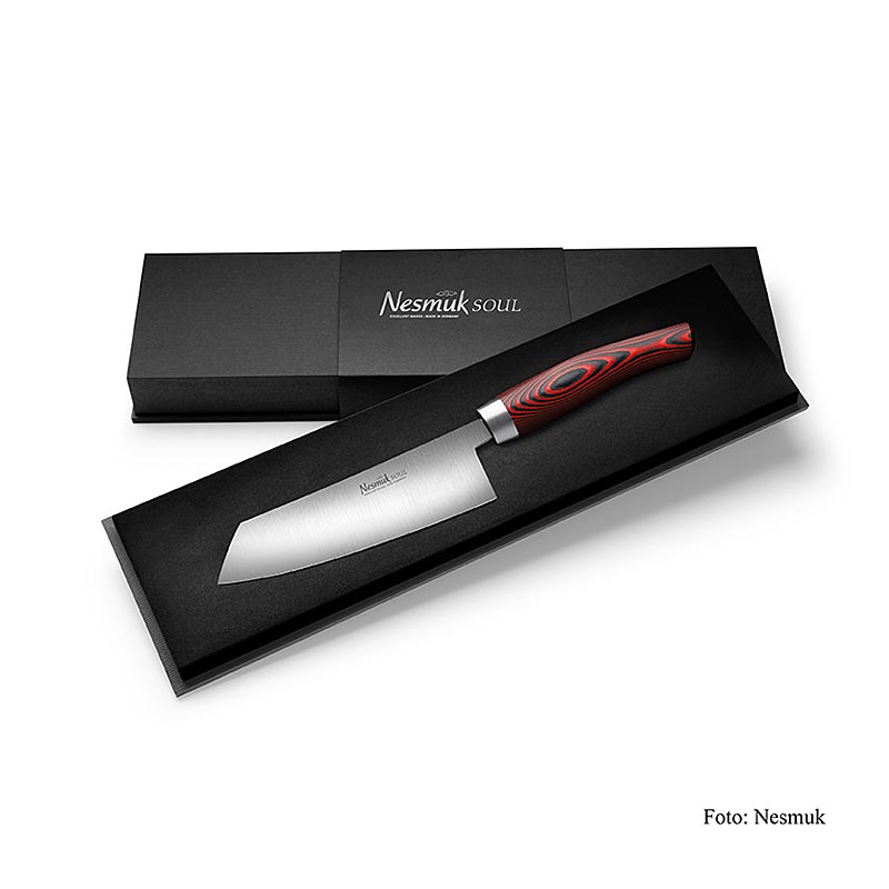Coltello da cucina Nesmuk Soul 3.0, 140 mm, manico in Micarta rossa, 1 pz.
