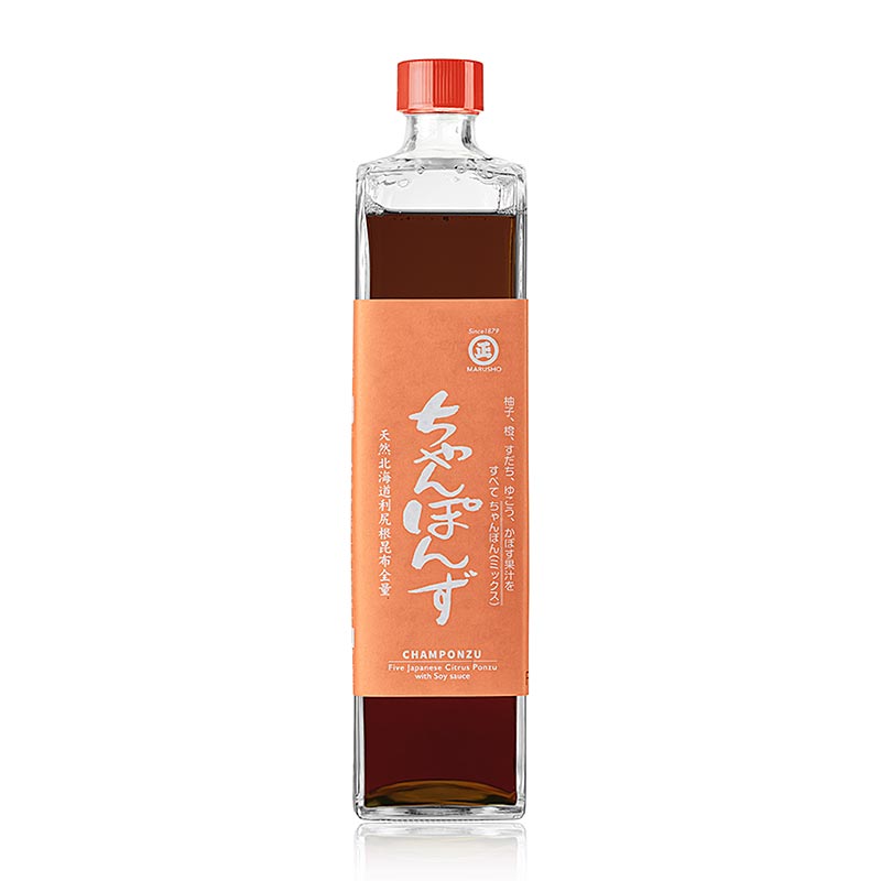 Chanpon Ponzu, à base de sauce soja et de 5 jus d'agrumes, Marusho, 700 ml