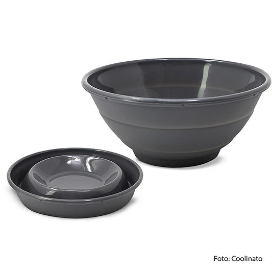 Silikonschüssel, faltbar, grau, 20cm, Coolinato, 1 St