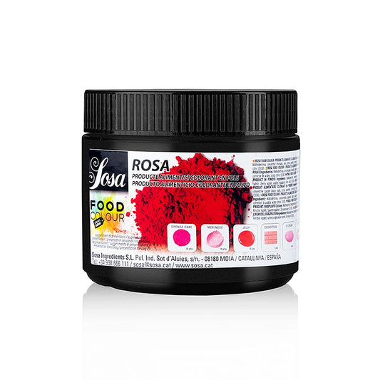Sosa Colorante alimentare naturale rosa, in polvere, completamente solubile (38628), 200 g