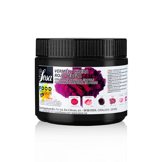 Sosa Colorante alimentare naturale rosso ciliegia, in polvere, completamente solubile (38629), 300 g