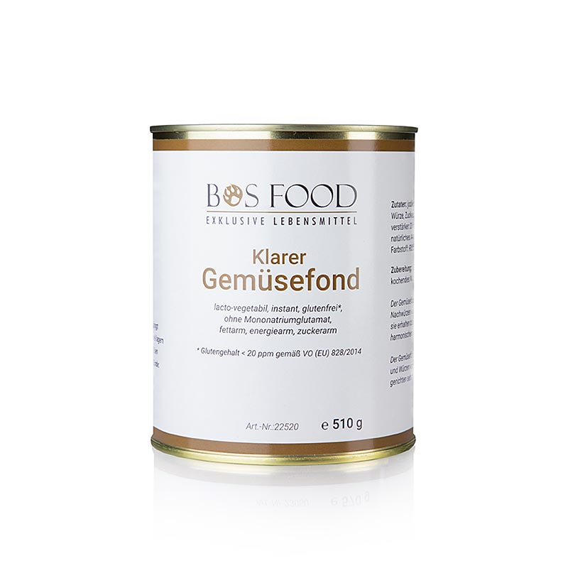 Brodo vegetale, polvere istantanea senza glutammato aggiunto, per 28 litri, 510 g