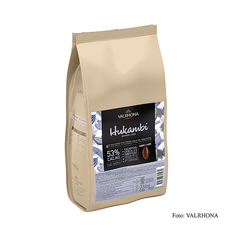 Valrhona Hukambi Lactée 53%, callets, copertura al latte (49787), 3 kg