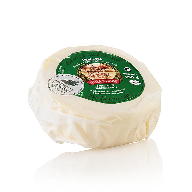 Isigny - Salzbutter "Beurre de Baratte Moule Main" Demisel, Le Gaslonde, Frankreich, 250 g