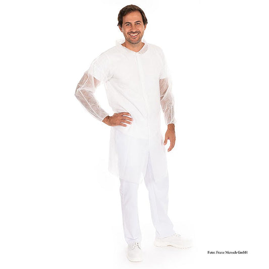 Blouse jetable en PP - non-tissé, boutons-pression, taille XL, lot de 10 | Non alimentaire / Quincaillerie / Accessoires pour barbecue | thungourmet