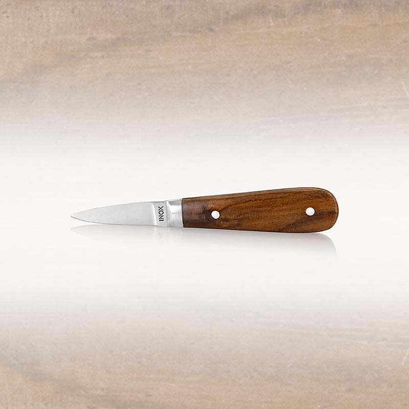 Louis Tellier - Coltello da ostriche, manico in legno, lama larga, 6 cm, 1 pz.