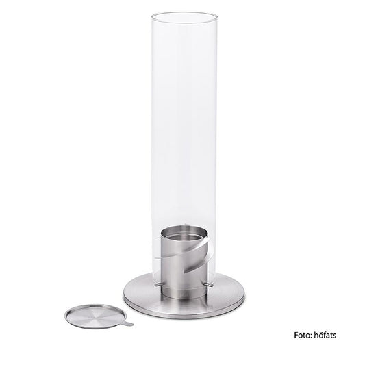Höfats Tischfeuer SPIN 120, Silber (Windlicht, Gartenfackel) 1 St