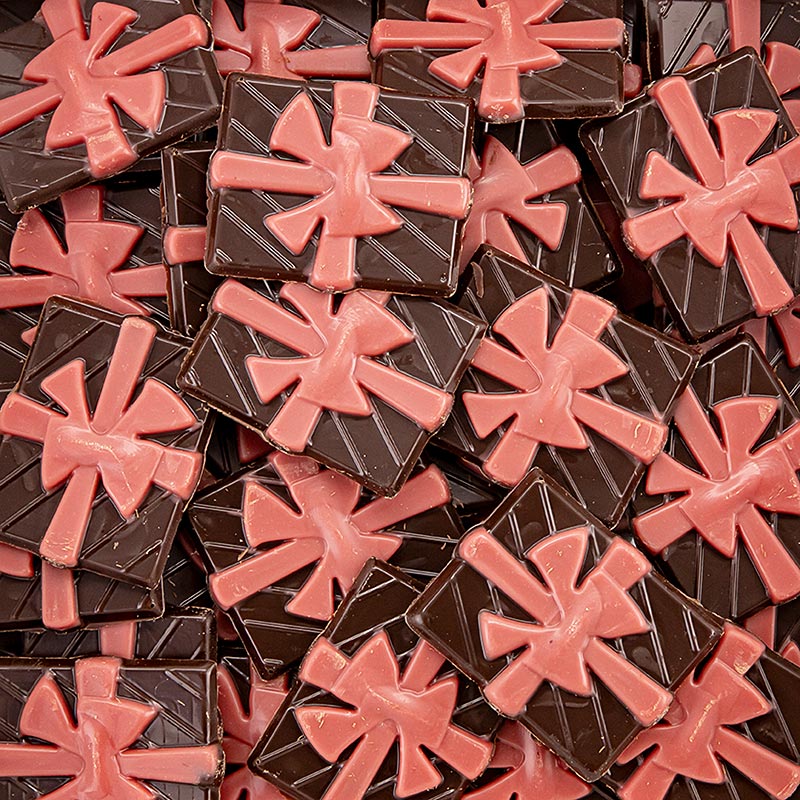 Coffret cadeau avec nœud en chocolat rouge, 250 Pièces, 620 g, Dobla (78238), 620 g, 250 pièces