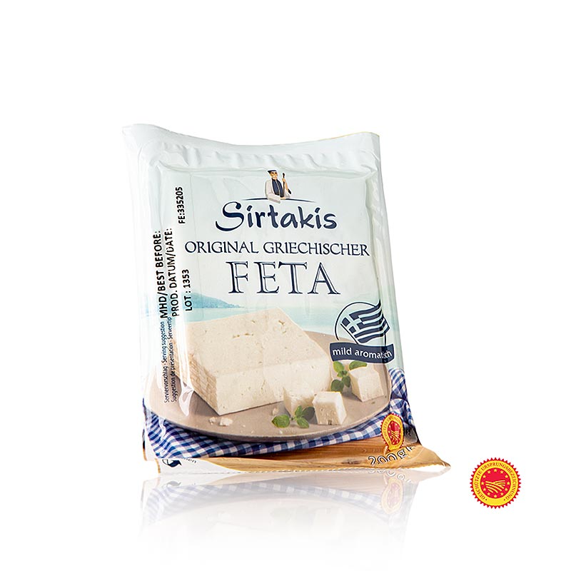 Griechischer Feta Käse g.U., Schafkäse, Sirtakis, 200 g