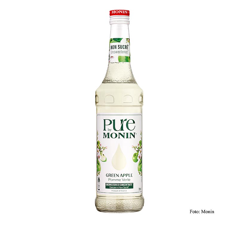 Monin PURE - Green Apple (Grüner Apfel), ungesüßt, 1:25, 700 ml