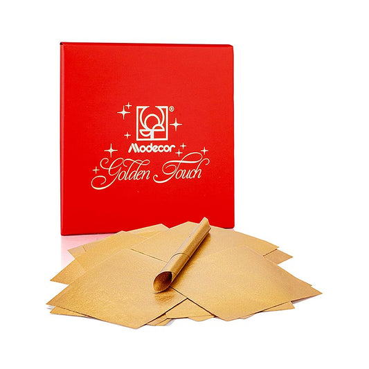 Foglio "Golden Touch", 8x8cm, Modecor (sostituto della foglia d'oro), 45 fogli