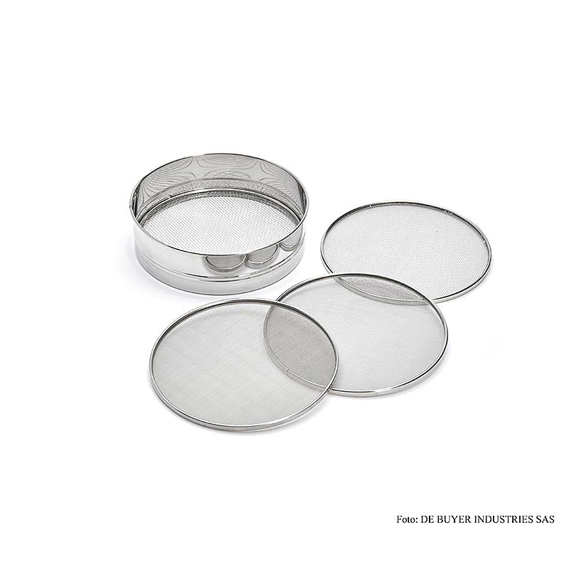 Küchen- / Mehlsieb Edelstahl (ø20, Maschen 3, 2, 1 & 0,5 mm) de Buyer (4605.21),