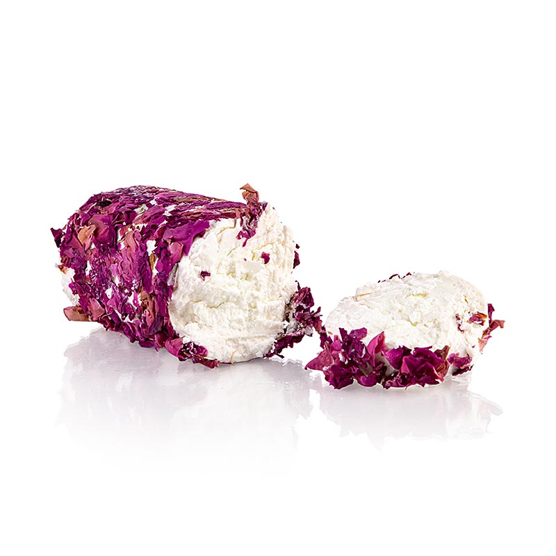 La Buchette aux pétales de roses rouges, préparation fromagère au lait de chèvre, 100 g