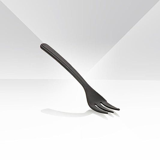Forchetta per spuntini Haval Circulware, 13 cm, nera, extra robusta, PP-MF, 50 pz.