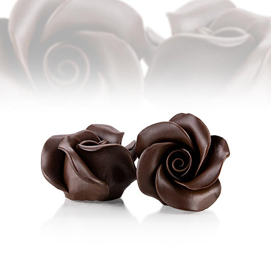 Rose, dunkel, aus Schokolade, Dobla (77491), 300 g, 15 St