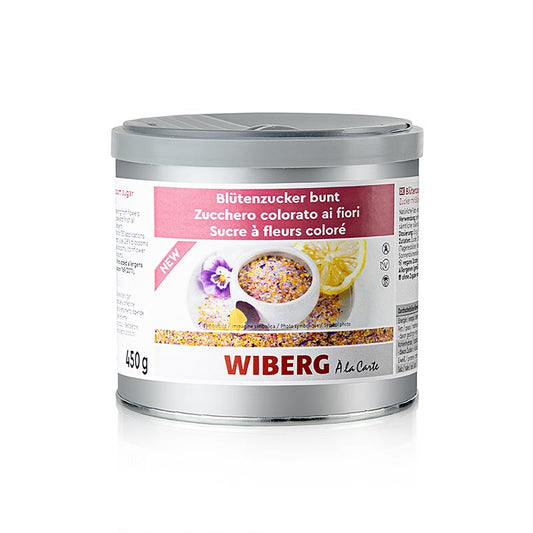 Wiberg sucre de fleurs multicolore, avec fleurs, 450 g