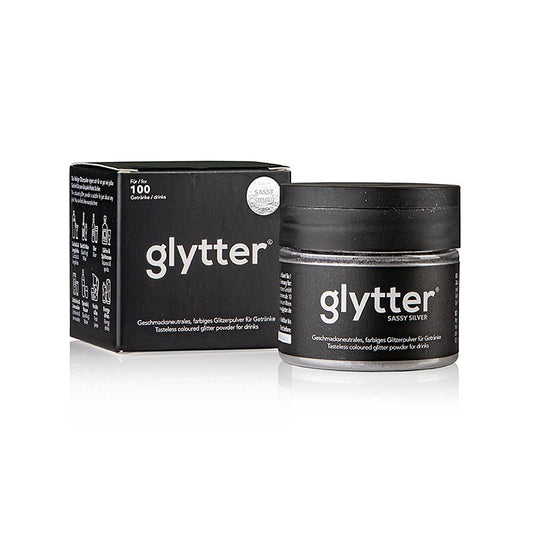 glytter "Sassy Silver", Poudre scintillante alimentaire, (argent), 10 g