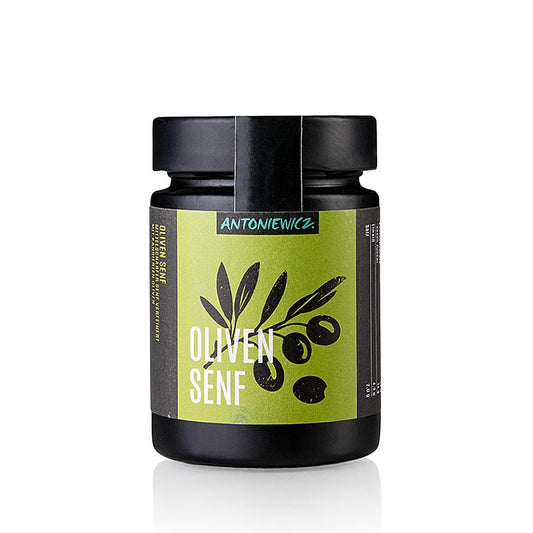 Heiko Antoniewicz - Senape alle olive, Senape mediamente piccante Senape olive candite, 180 ml