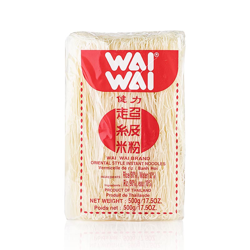 Spaghetti di riso vermicelli, fini, 0,5 mm, Wai Wai, 500 g