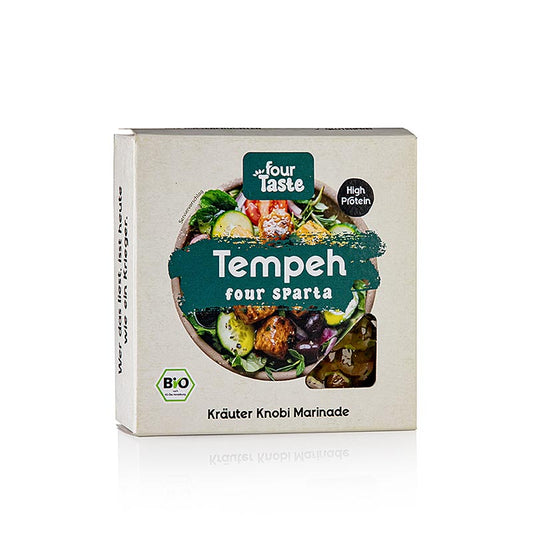 fourTaste - Tempeh fourSparta - alle erbe e aglio, a base di lupini dolci e piselli gialli, BIO, 200 g