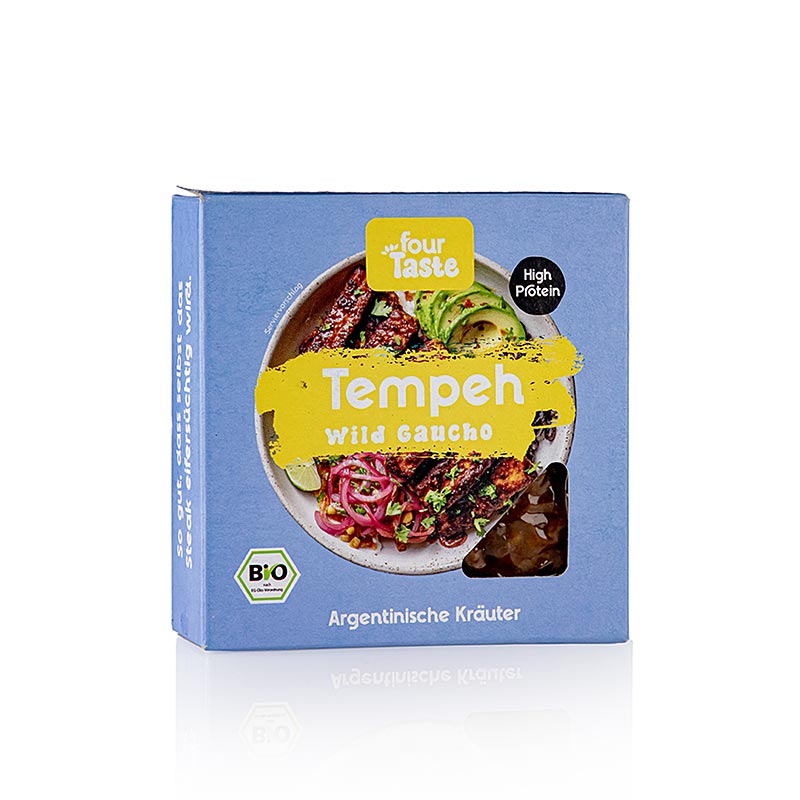 fourTaste - Tempeh Wild Gaucho - argentinisch gewürzt, aus Süßlupinen & gelben Erbsen, BIO, 200 g